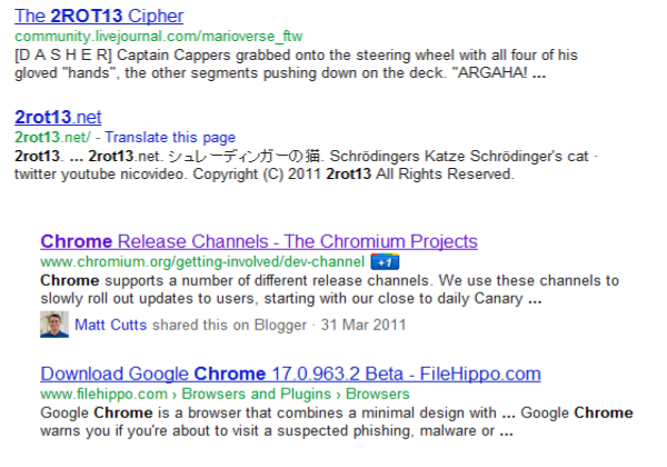 +1 not in SERP