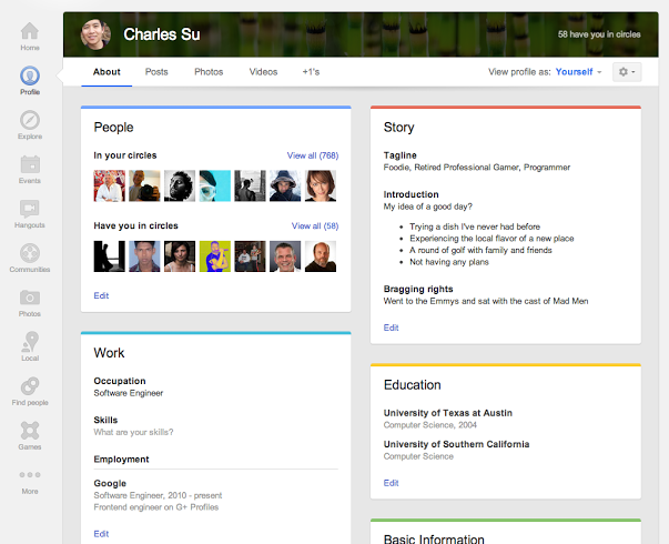 Google+ Launches Updated Profile Pages!