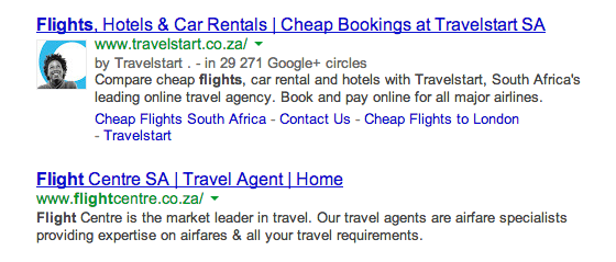 Google Showing Google+ Logos of Companies in Search Results with & Without Rel=Publisher!