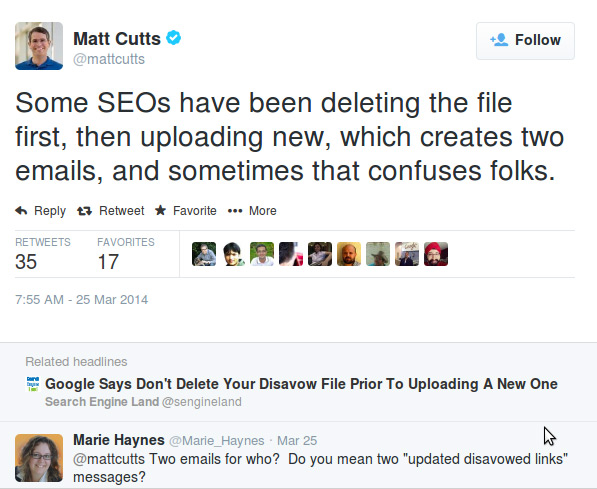 Want to Upload a New Disavow File? Follow Matt Cutts' SEO Tip