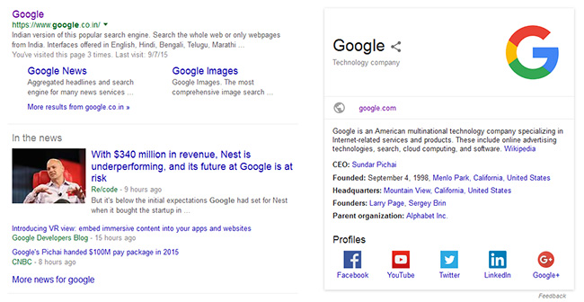 Google Adds Share Button To Knowledge Graph
