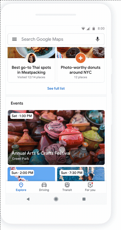 Google Map redesigns 'Explore' tab, launches 'Group Planning', 'Your Match' and 'For You' section