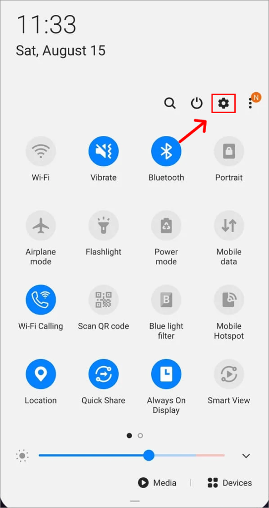 Android mobile Settings