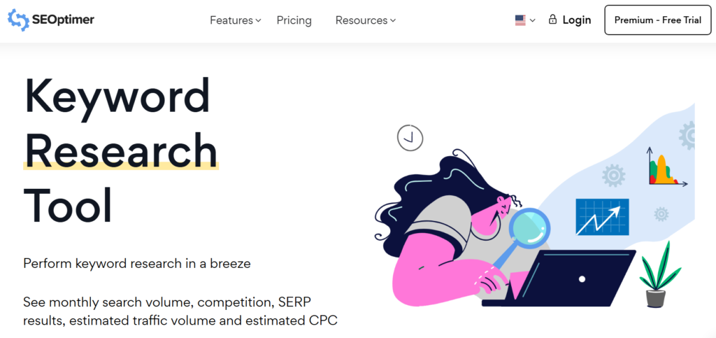 Keyword Research Tool by SEOptimer